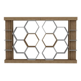 Hanah Home Estantería Sueno Blanco y Nogal